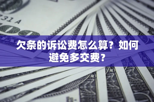 济南欠条的诉讼费怎么算？如何避免多交费？